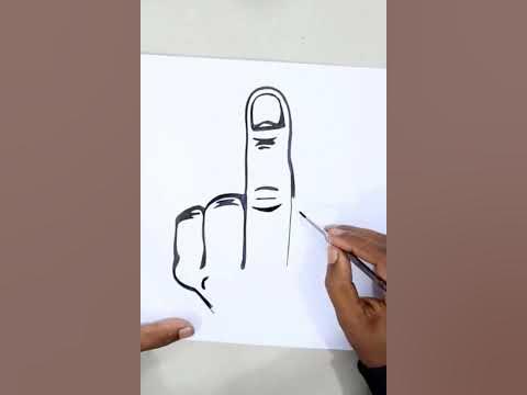 How to draw Middle Finger #Shorts - YouTube