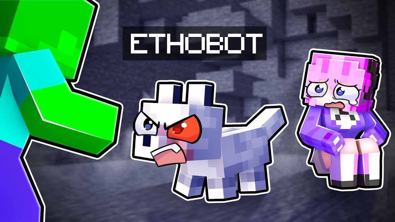 Playing Minecraft as a PROTECTIVE Baby Wolf!