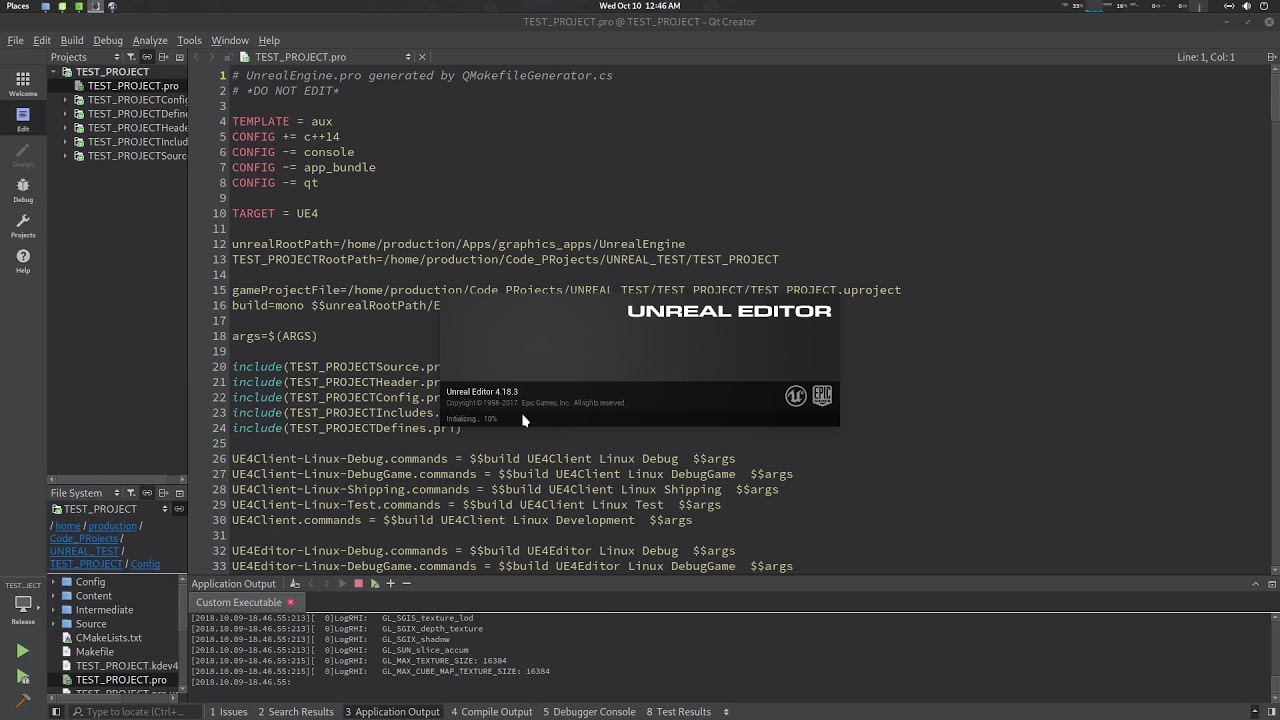 Unreal Engine With C And Qtcreator In Ubuntu Debain Linux Tutorial Youtube