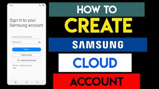 How To Create Samsung Cloud Account [ Secure All Samsung Galaxy Android Phones ] 2021 samsung Cloud