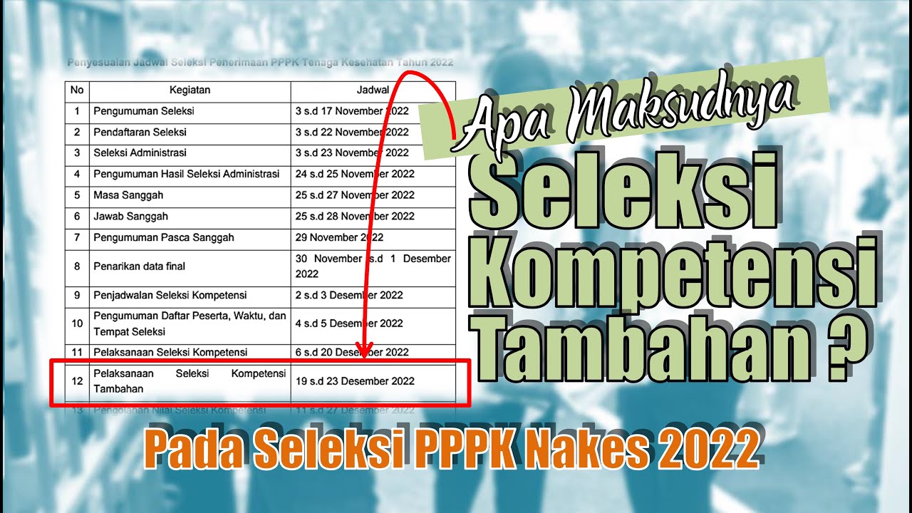 🔴 MAKSUD SELEKSI KOMPETENSI TAMBAHAN | PPPK Nakes 2022 👨‍⚕️🚑
