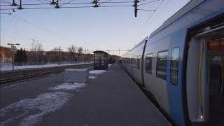 Sweden, Stockholm, train ride from Märsta to Huddinge Centrum + walk to Stora Coop