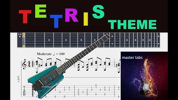 #TETRIS# THEME |Guitar Tab| TUTORIAL#Mastertabs#BestFreeYoutubeMusic#