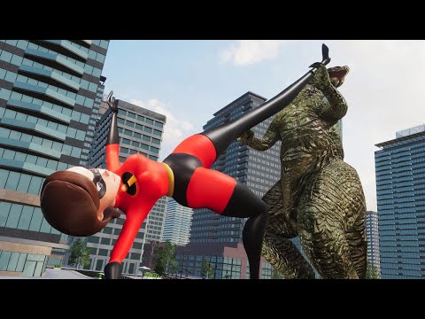 Elastigirl vs Godzilla