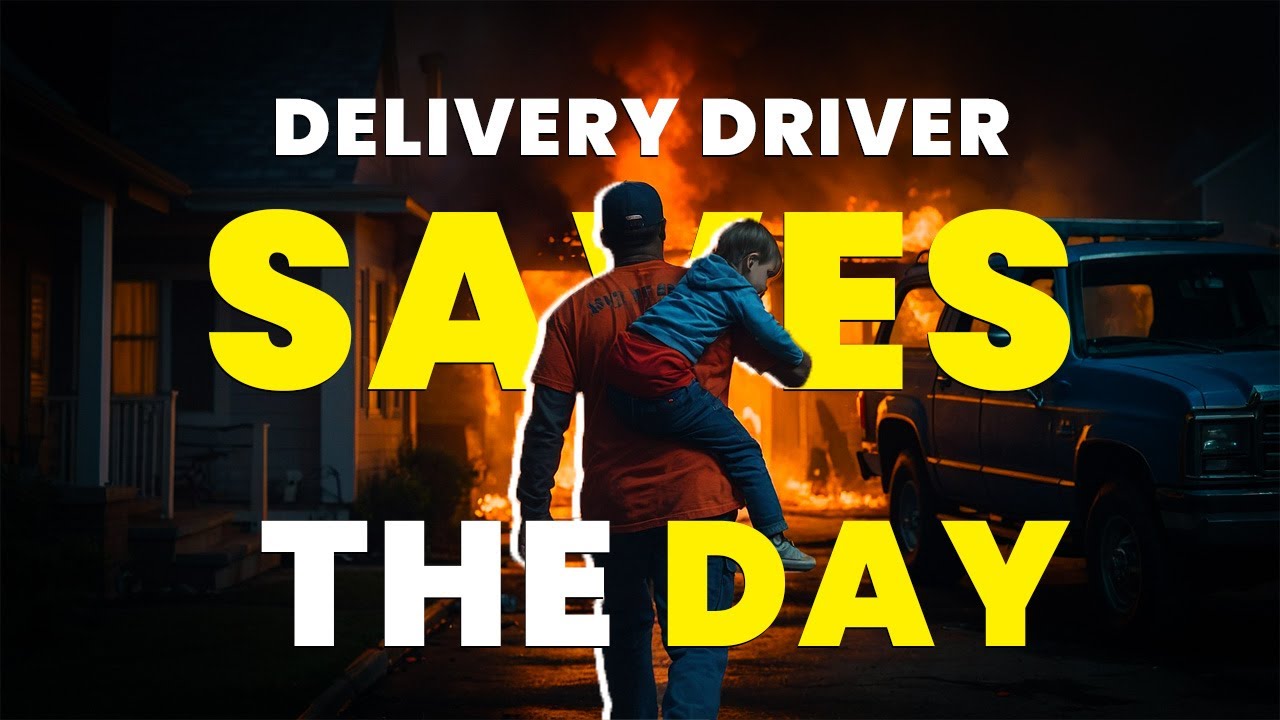 Caught on Camera! Delivery Driver Saves the Day - YouTube