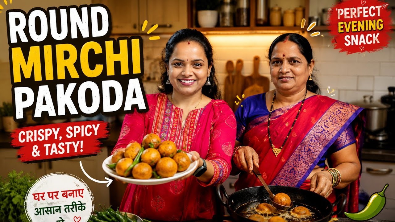 Small Round Merchi Mirchi Pakoda Recipe 🌶️ | Mom’s Special Crispy Bhaji | Easy Evening ...