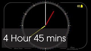 4 Hour 45 Minutes - Analog Clock Timer & Alarm - 1080p - Countdown