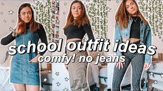 15+ comfy school outfit ideas *NO JEANS!* - YouTube