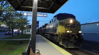 CSX M427 highballs through Old Orchard Beach, ME on the evenings of 5/6 and 5/7/24