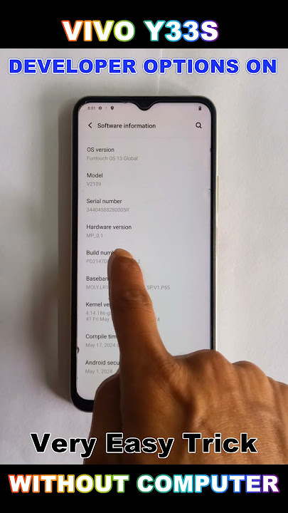 HOW TO ON DEVELOPER OPTIONS VIVO Y33S WITHOUT PC 2024 ✅ VIVO Y33S DEVELOPER SETTINGS ON