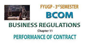 FYUGP   3RD SEM BCOM    BUSINESS REGULATIONS  CH 11