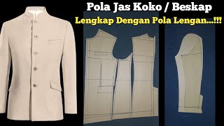 membuat pola jasko // pola beskap