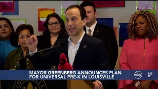 Mayor Greenberg unveils plan to create a pathway to universal pre-k for kids in Louisville