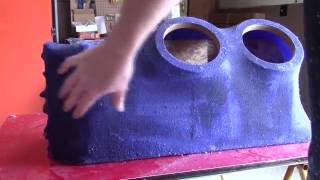 How to fiberglass speaker boxes (2 of 3) ( Subwoofer box )