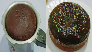 Chocolate Sponge Cake in Pressure Cooker | Basic Sponge Cake Recipe/ Chocolate Cake Without Oven/egg