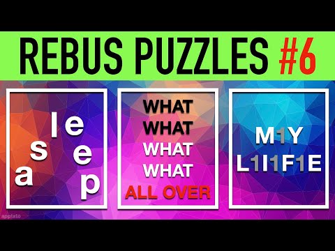 Rebus Puzzles with Answers #6 (20 Rebus Puzzle Brain Teasers)