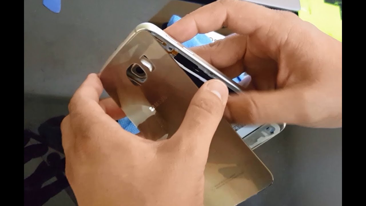 Como remover la tapa trasera de Samsung Galaxy S6 - YouTube