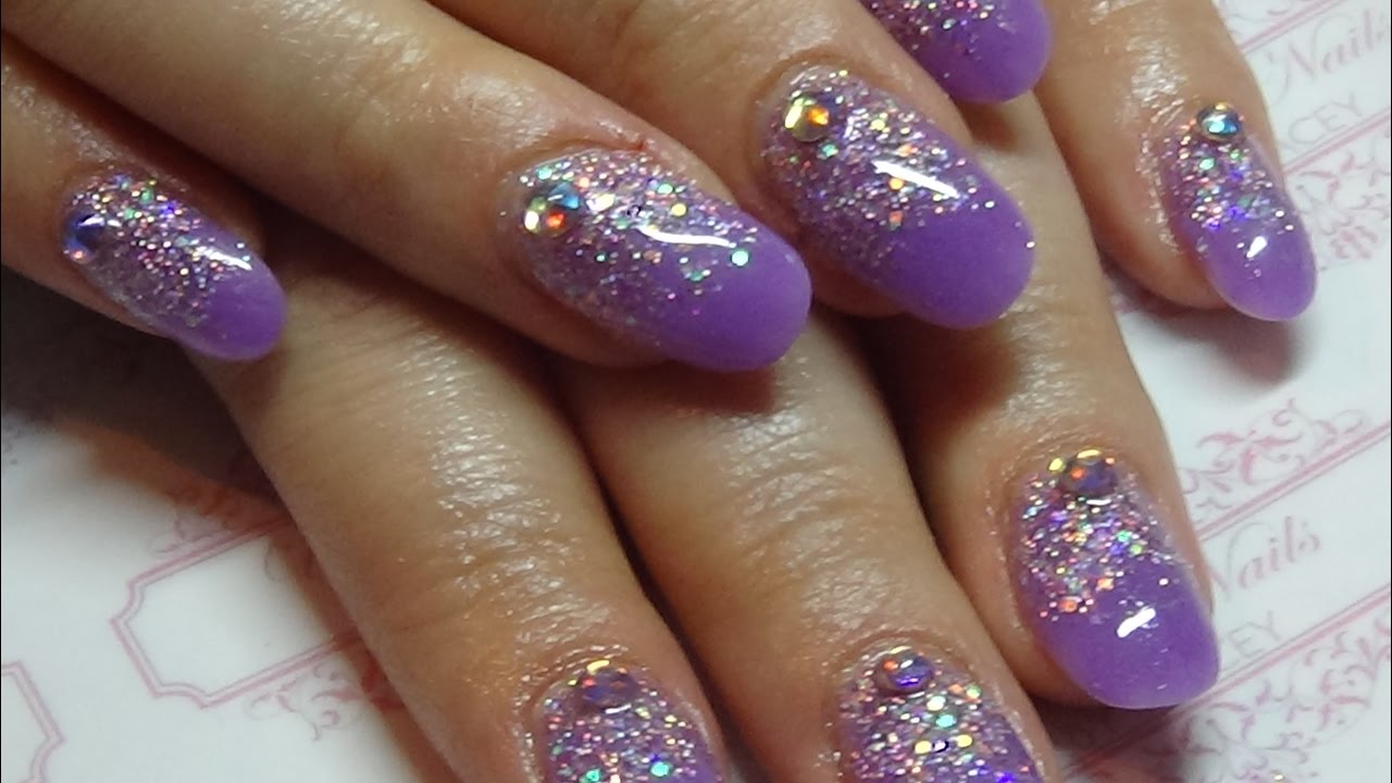 5. Purple and Gold Glitter Nails - wide 4