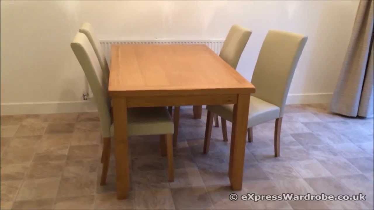 Solid Oak Dining Table Chairs Set Oakfurnitureland Youtube