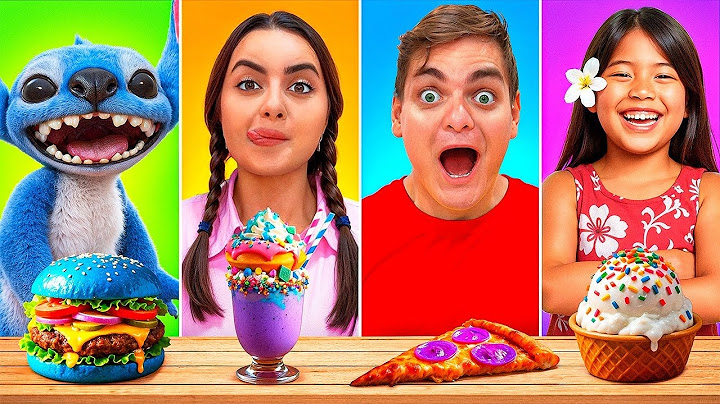 MANGIAMO SOLO CIBO DI LILO E STICH NELLA VITA REALE CON TUTTI I NOSTRI AMICI CHALLENGE! 🍕