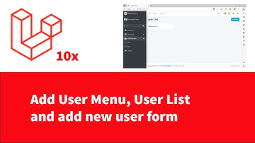 Laravel 10 - Add User menu, show user list, and create user form - Part 5