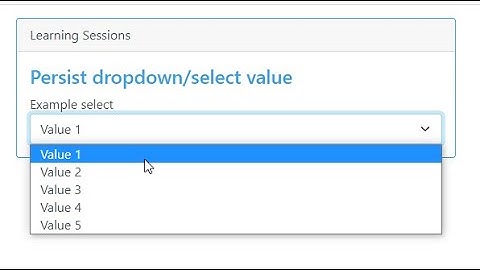 Persist Dropdown/html Select value before change