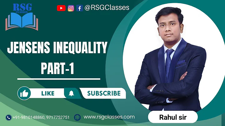 Jensen's Inequality(Concave and Convex ) Well Explained (Part 1)  || RSG Classes || Rahul Sir ||