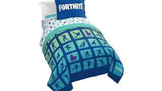 Jay Franco Fortnite Boogie Bomb 5 Piece Twin Bed Set - Includes Reversible Comforter & Sheet Set -