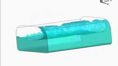 OpenFOAM (interDyMFoam-LES) LNG Tank Sloshing -Rounded Edge 50% filled - SungTaekPark