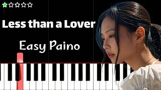 JENNIE - Less than a Lover | EASY Piano Tutorial screenshot 3