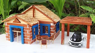 DIY Mini House with Wooden garage