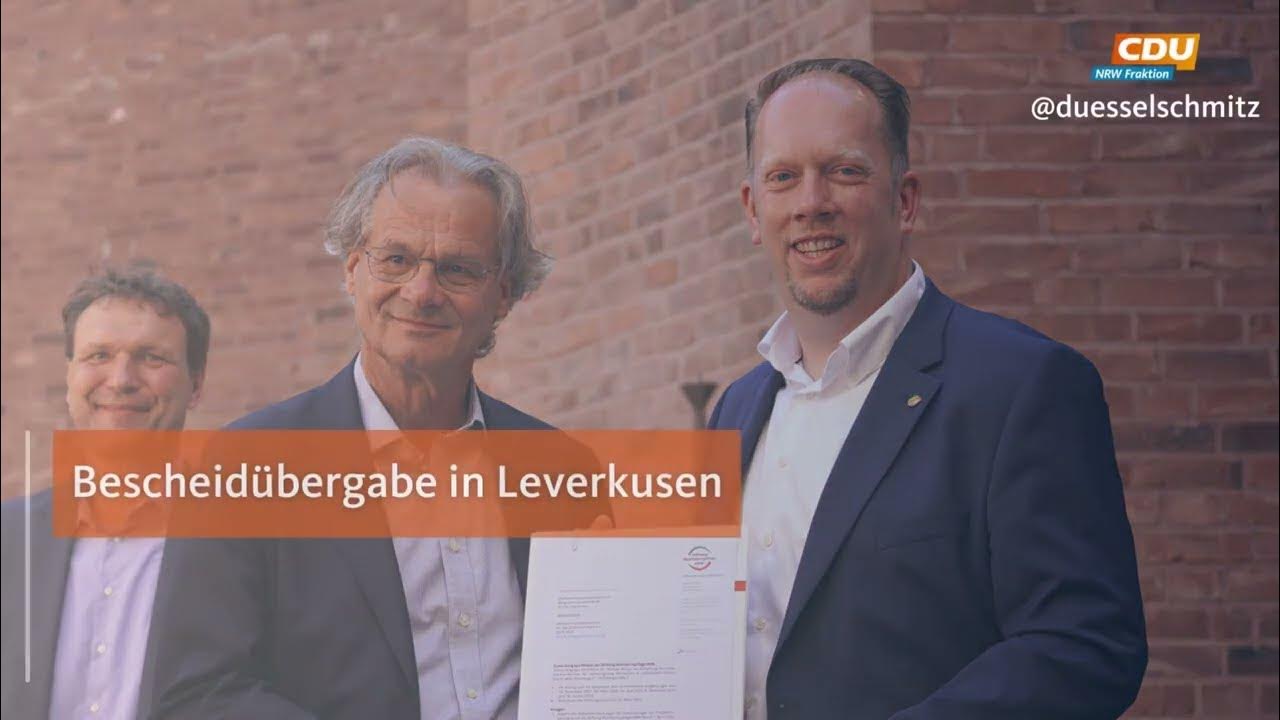 Bescheidübergabe der Stiftung Wohlfahrtspflege in Leverkusen - YouTube