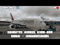 Dubai to Johannesburg Emirates Airbus A380 MSFS 2024 LIVE