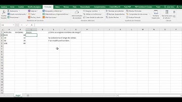 Tutorial Excel 2016 Como asignar un nombre a un rango de celdas