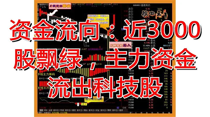 資金流向：近3000股飄綠，主力資金流出科技股 - 天天要聞