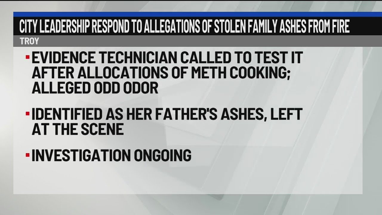 Troy leadership addresses allegations of stolen family ashes - YouTube