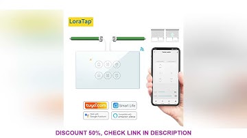LoraTap Tuya US Curtain Switch for Tubular motor Blinds Remote Control by Smart Life Google Home Ale