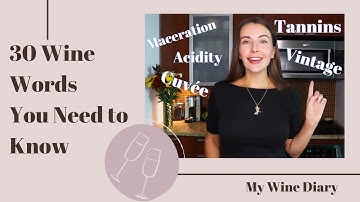 WINE WORDS YOU NEED TO KNOW