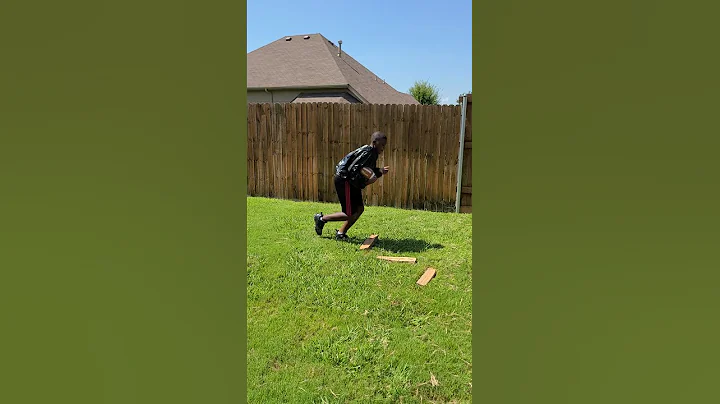 Sydney Hubbard 12U running back intense training
