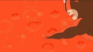 Adventure Time - Finn Jumps into the Volcano!!!