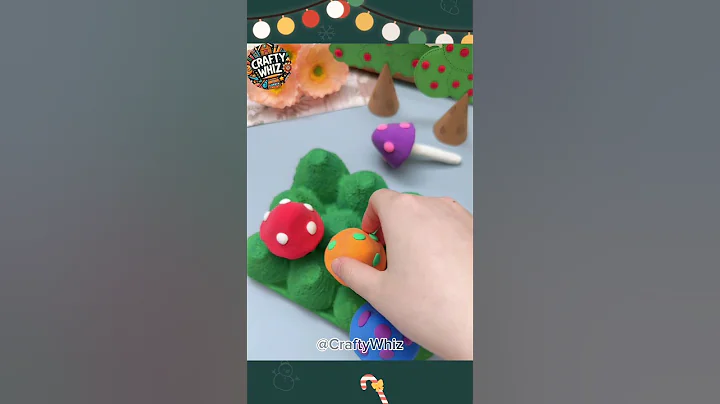 Eco-Friendly DIY: Turn Used Egg Trays into Beautiful Mushroom Recyclables!#viral#shorts#art