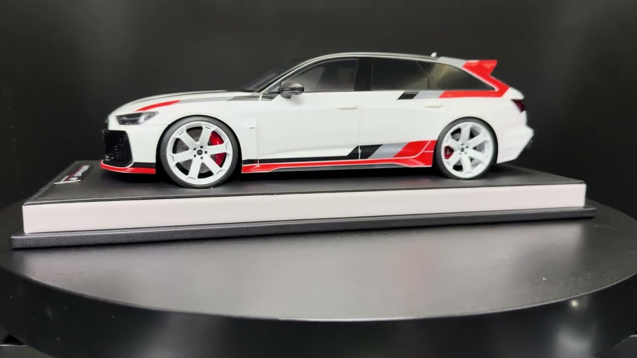 MotorHelix MH 1/18 Audi RS6 Avant GT Arkona White MH032AW - YouTube