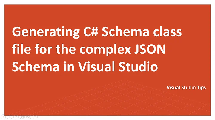 Generating C# Schema class file for the complex JSON Schema in Visual Studio || Visual Studio Tips