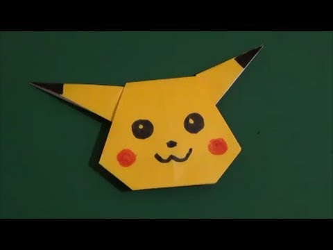 Pikachu Which Can Be Made With A Child子供と作れる ピカチュウ 折り紙 Youtube