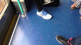 DLR '154' Driving Vehicle B - LOUD Motor Sounds! Langdon Park to Stratford - 19th August 2014