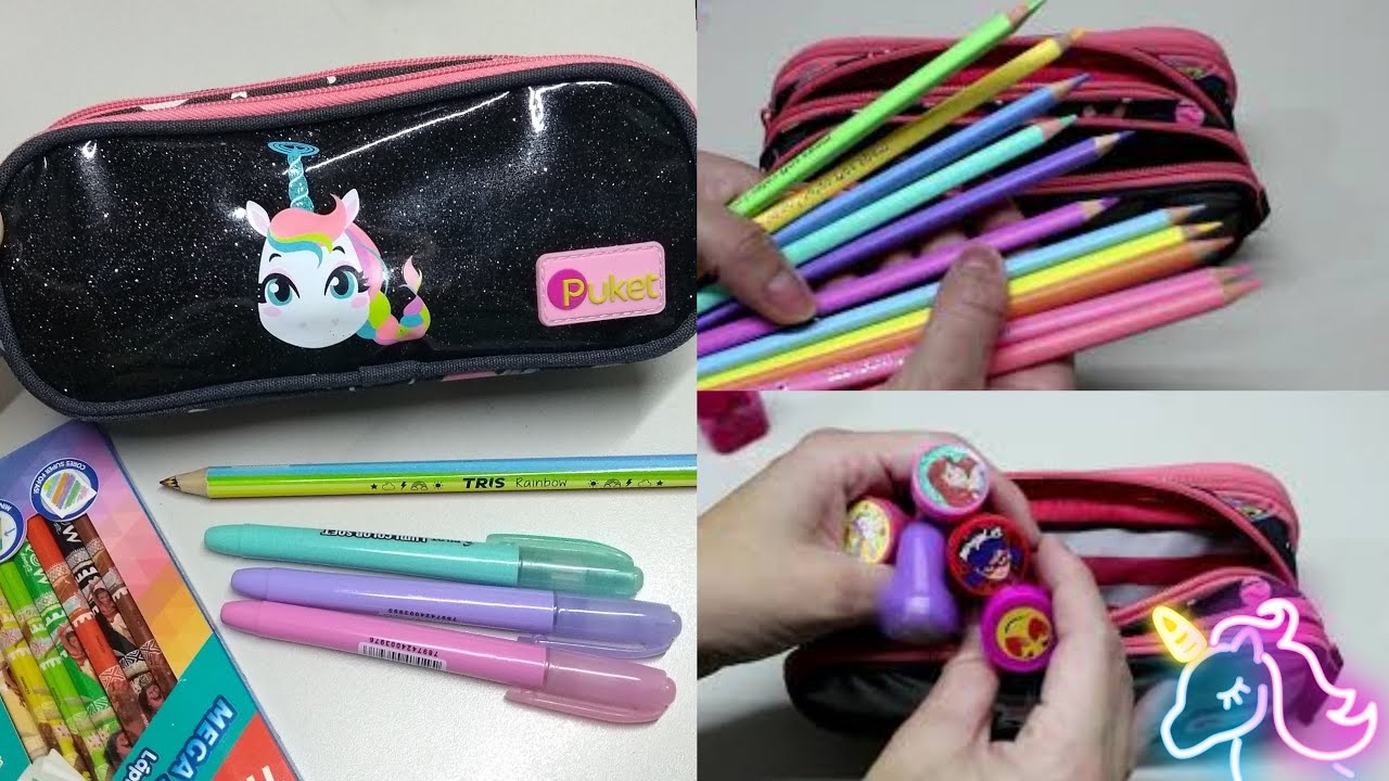 Organizando o ESTOJO ESCOLAR da Alice l Tathi Fulber