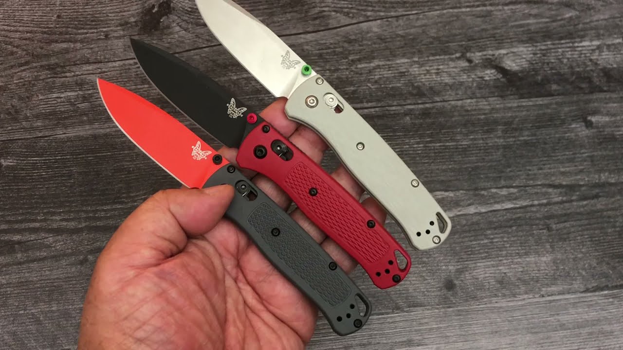Benchmade Bugout Bass Pro Shop Exclusive, International Bugout, and