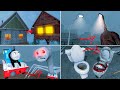 Everything turned into monsters  toilet monster house head light head scary thomas