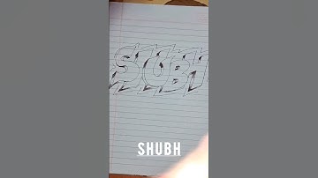 Shubh Name Writing | Watch | enjoy #music #art #nameart #shorts