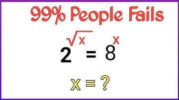 How Can Solve This Beautiful Equation 2^√x=8^x ? | Math Olympiad